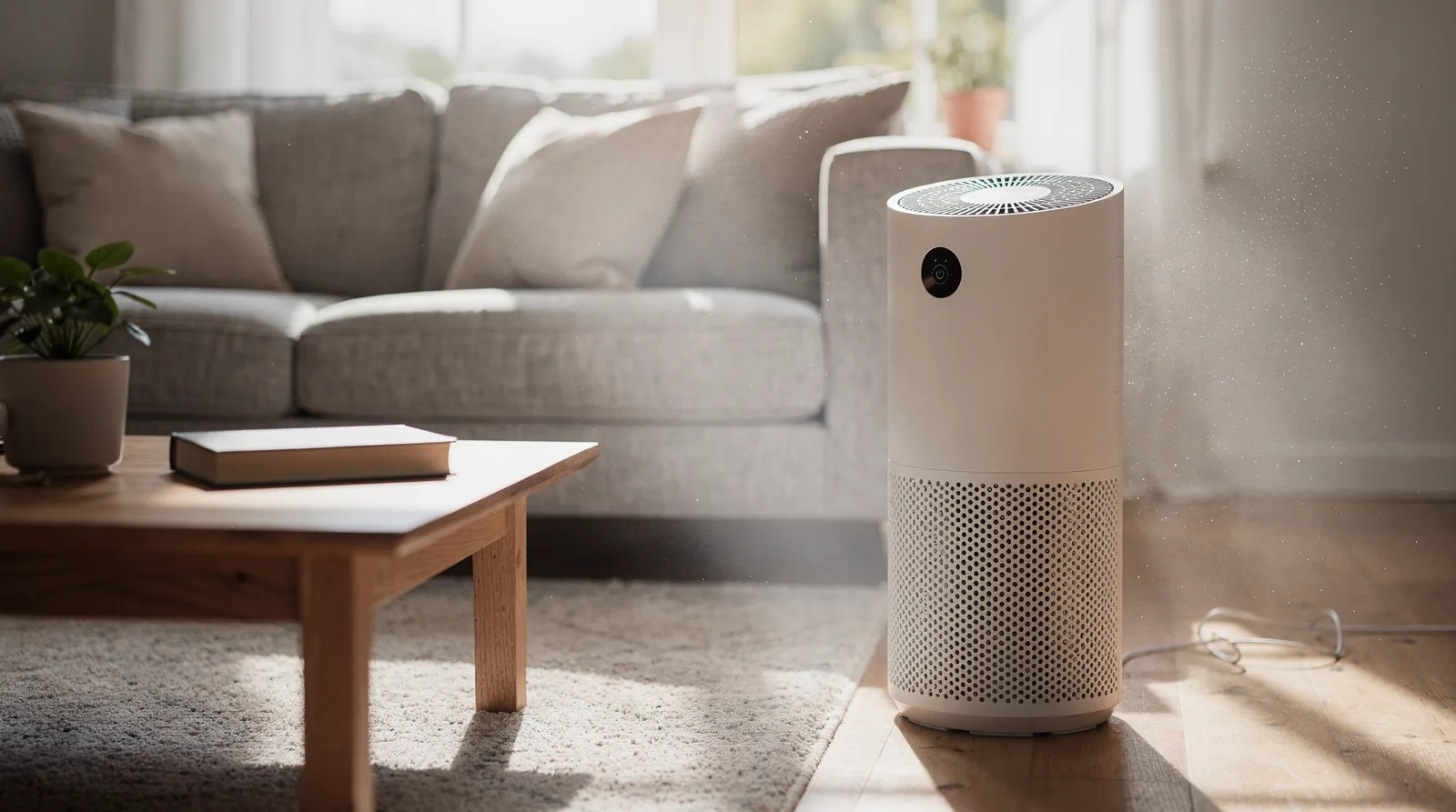An air purifier cleans indoor air by removing pollutants like dust and allergens.; Air purifiers